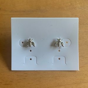 Silver Bee Earrings